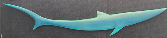 Hand Carved Wall Shark in Marine Fade